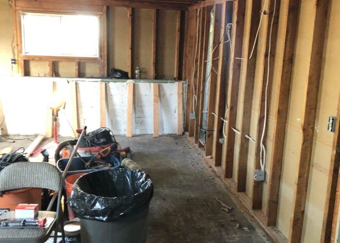 basement renovation in-progress